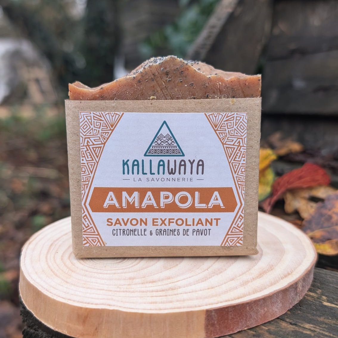 3 - Savon AMAPOLA - Exfoliant - Lemongrass Patchouli graines de pavot