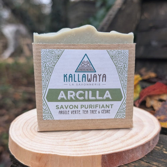 2 - Savon ARCILLA ~ Argile verte, Tea Tree et Cèdre