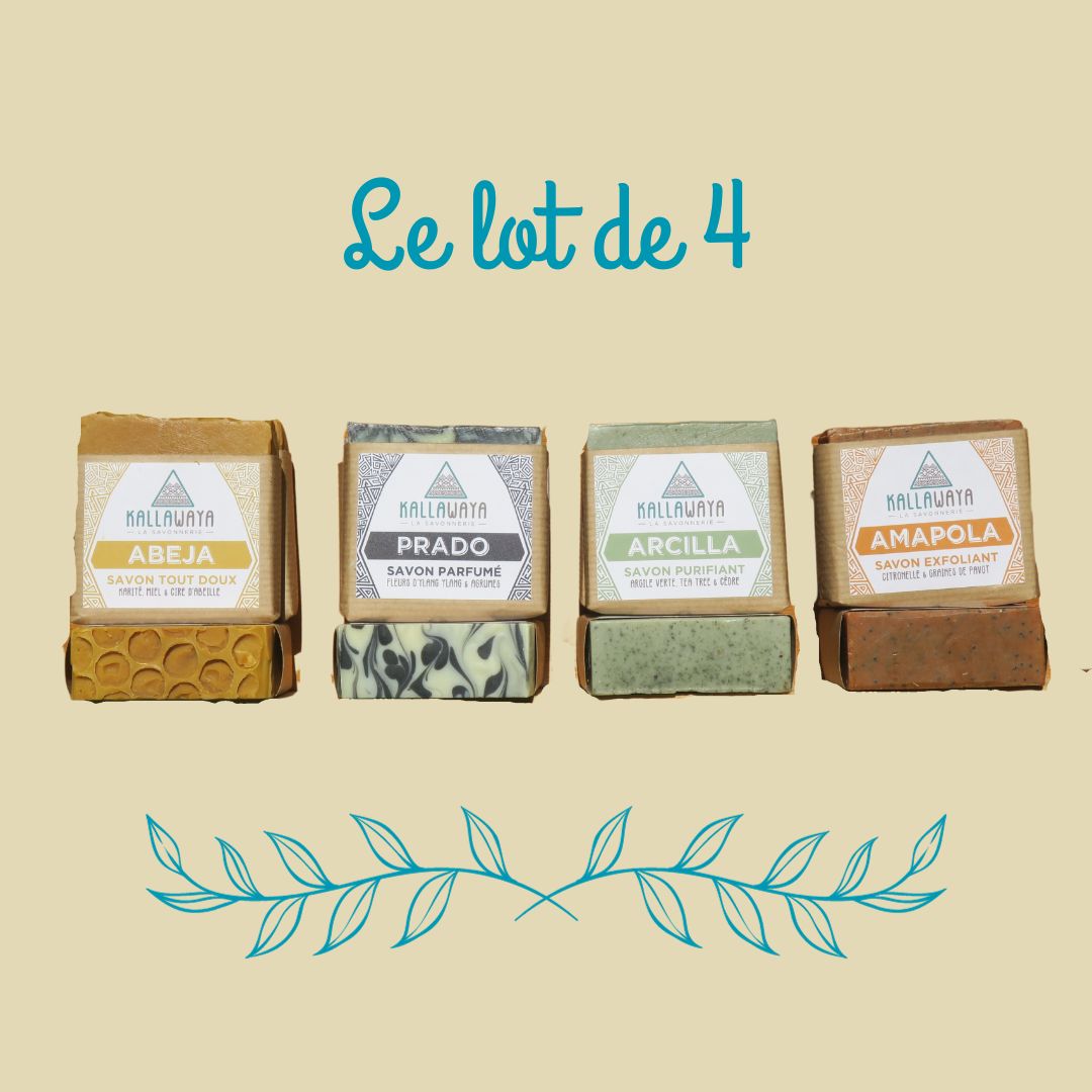 Lot de 4 savons à froid