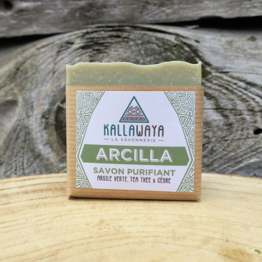 2 - Savon ARCILLA ~ Argile verte, Tea Tree et Cèdre